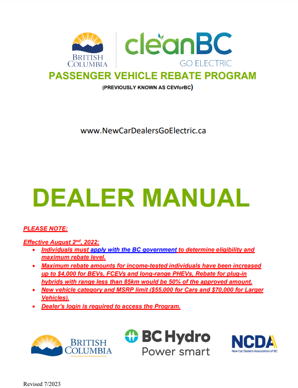 Phev Rebates BC